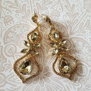 Golden chandelier earrings
